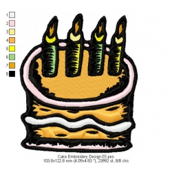 Cake Embroidery Design 03